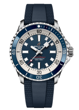 Breitling Superocean Automatic 42mm Blue Dial Blue Rubber Strap Watch for Men - A17375E71C1S1
