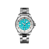 Breitling Superocean Automatic 36 Turquoise Dial Silver Steel Strap Watch for Men - A17377211C1A1