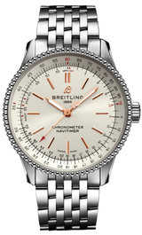 Breitling Navitimer Automatic 35 White Dial Silver Steel Strap Watch for Men - A17395F41G1A1