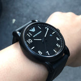 Emporio Armani Luigi Quartz Black Dial Black Silicon Strap Watch For Men - AR11071 Buy Now By Emporio Armani