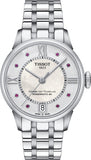 Tissot Chemin Des Tourelles Powermatic 80 Rubies Mother of Pearl Dial Silver Steel Strap Watch For Women - T099.207.11.113.00