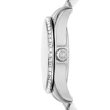 Michael Kors Lexington Lux Three Hand Mother of Pearl Silver Dial Silver Steel Strap Watch for Women - MK7445 Buy Now By Michael Kors