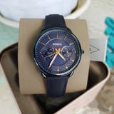 Fossil Tailor Blue Dial Blue Leather Strap Watch for Women - ES4092 Buy Now By Fossil