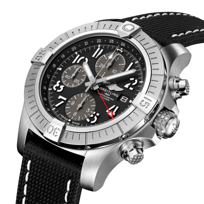 Shop Breitling Avenger B01 Chronograph GMT Black Dial Black Nylon Strap Watch for Men - A24315101B1X1 in USA