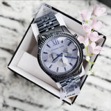 Michael Kors Lexington Chronograph Blue Dial Blue Steel Strap Watch for Men - MK8480 Buy Now By Michael Kors