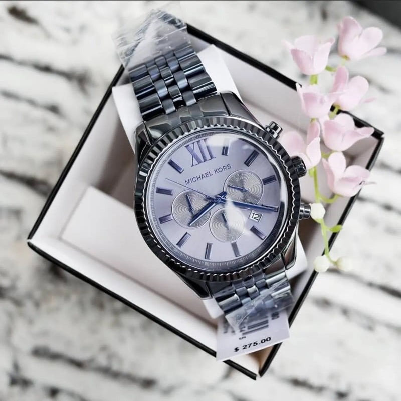 Michael Kors Lexington Chronograph Blue Dial Blue Steel Strap Watch for Men - MK8480 Buy Now By Michael Kors