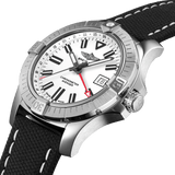 Shop Breitling Avenger Automatic GMT 43 White Dial Black Nylon Strap Watch for Men - A32397101A1X1 in USA