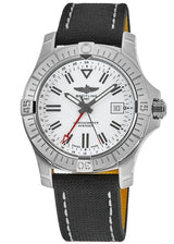 Shop Breitling Avenger Automatic GMT 43 White Dial Black Nylon Strap Watch for Men - A32397101A1X1 in USA
