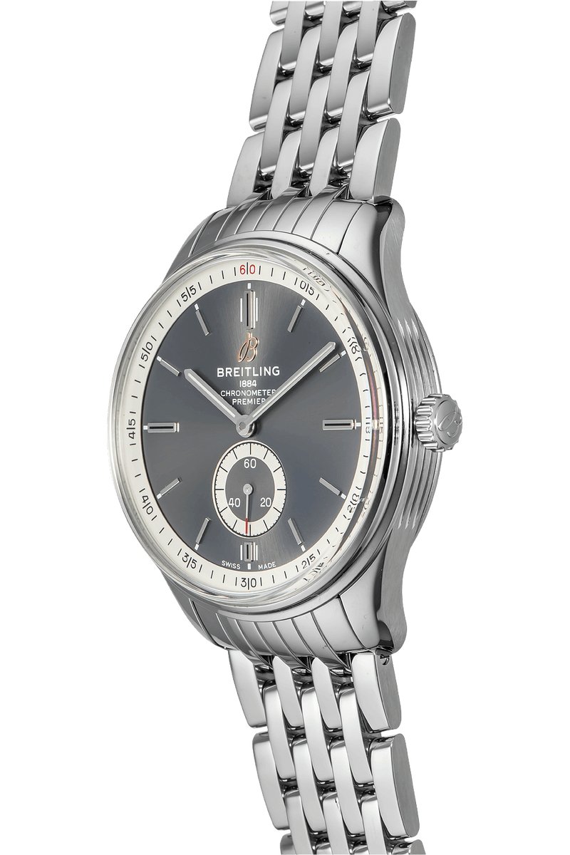 Breitling Premier Automatic 40mm Stainless Steel Anthracite Dial Mens Watch - A37340351B1A1