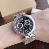 Versace Aion Chronograph Black Dial Silver Steel Strap Watch for Men - VBR080017 Buy Now By Versace