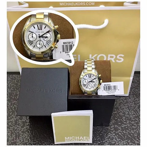 Michael Kors Bradshaw Chronograph Silver Dial Two Tone Steel Strap Watch For Women - MK5912 Buy Now By Michael Kors