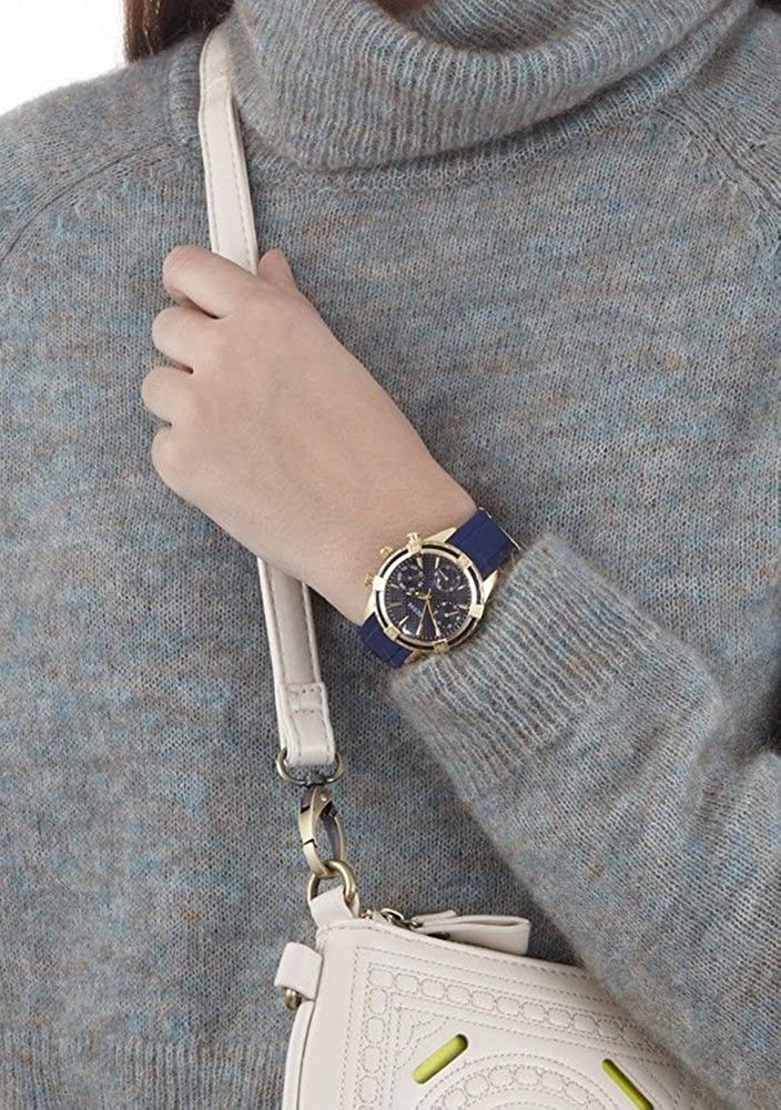 Guess Analog Quartz Blue Dial Blue Rubber Strap Watch For Women - W0562L3 Buy Now By Guess