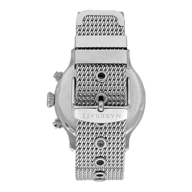 Maserati Epoca White Dial Chronograph Silver Mesh Bracelet Watch For Men - R8873618009 Buy Now By Maserati