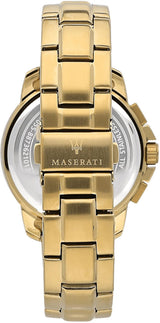 Maserati Successo Chronograph Blue Dial Gold Steel Strap Watch For Men - R8873621021 Buy Now By Maserati