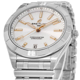 Breitling Chronomat 32 Diamonds White Dial Silver Steel Strap Watch for Women - A77310101A3A1