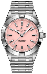 Breitling Chronomat 32 Diamonds Pink Dial Silver Steel Strap Watch for Women - A77310101K1A1 Buy Now By Breitling