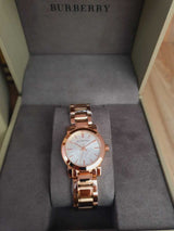 Burberry The City White Dial Rose Gold Steel Strap Watch for Women - BU9204 Buy Now By Burberry