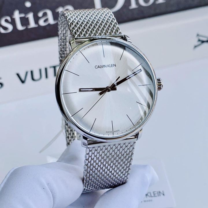 Calvin Klein White Dial Silver Mesh Bracelet Watch for Women - K8M21126 Buy Now By Calvin Klein