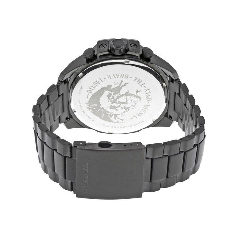 Diesel Mega Chief Chronograph Black Dial Black Steel Strap Watch For Men - DZ4355 Buy Now By Diesel