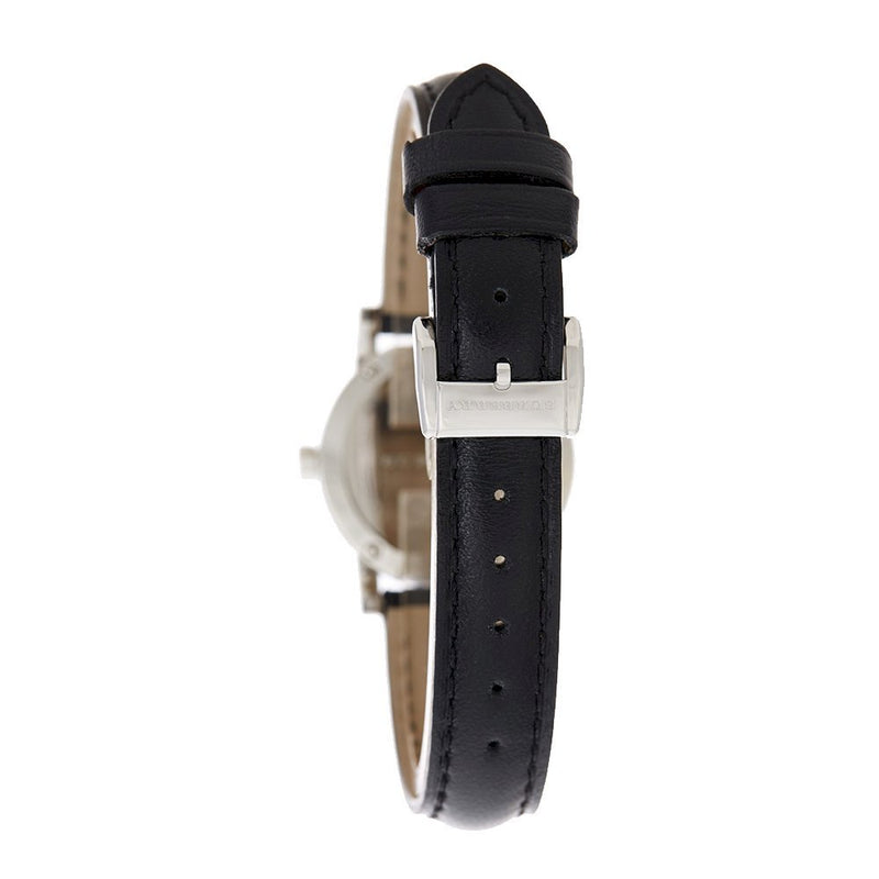 Shop Burberry The City White Dial Black Leather Strap Watch for Women - BU9206 in USA