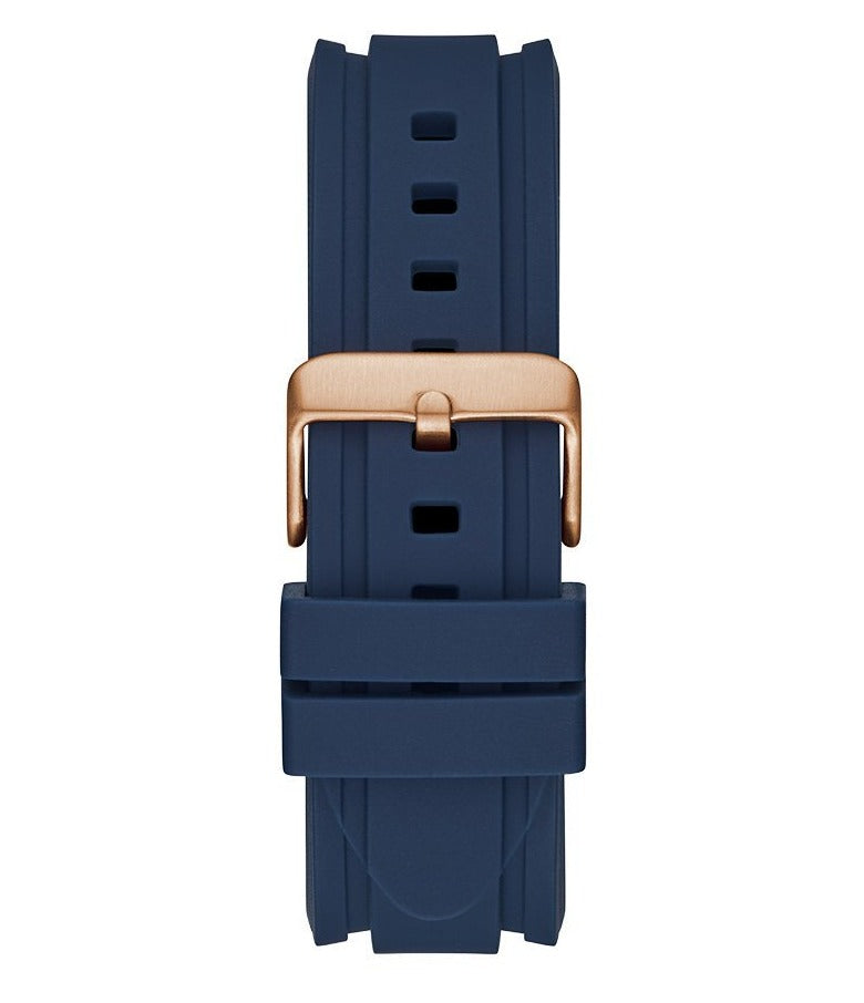 Guess Commander Blue Dial Blue Rubber Strap Watch for Men - GW0211G4 Buy Now By Guess