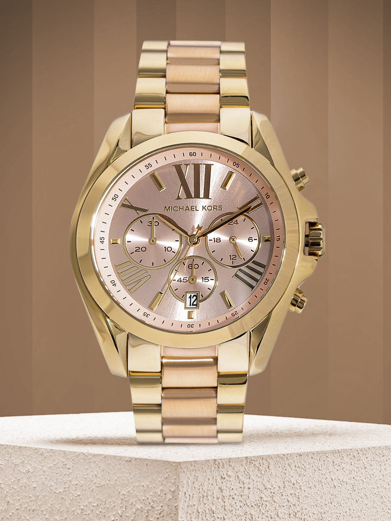 Michael Kors Bradshaw Gold Dial Two Tone Steel Strap Watch for Women - MK6359 Buy Now By Michael Kors