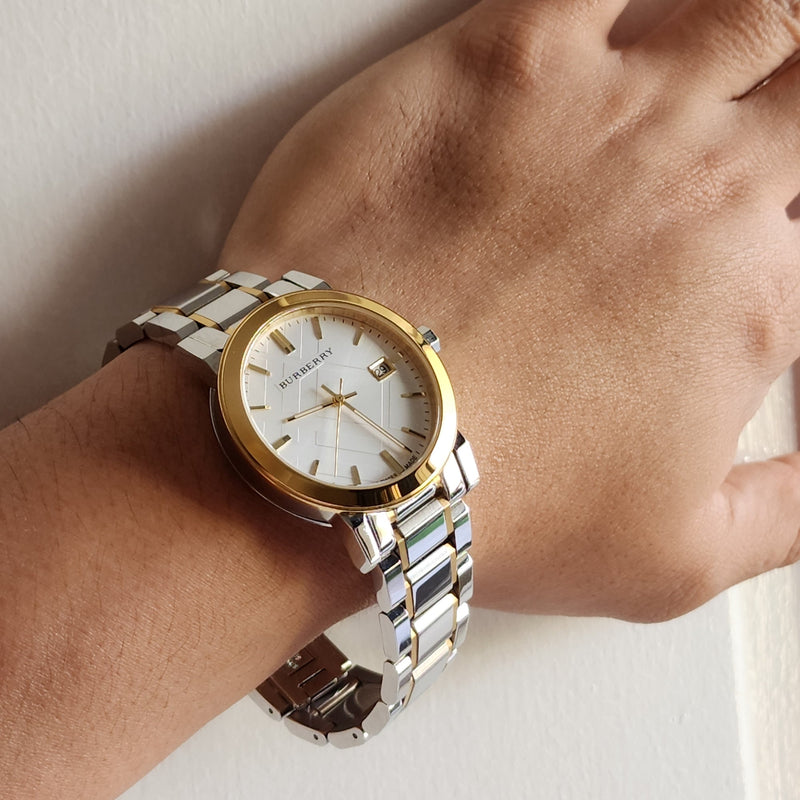 Burberry Heritage Silver Dial Two Tone Steel Strap Watch for Women - BU1857 Buy Now By Burberry