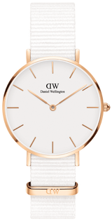 Daniel Wellington Petite Dover Quartz White Dial White NATO Strap Watch For Women - DW001000313 Buy Now By Daniel Wellington