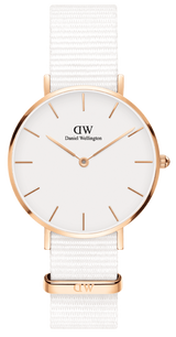 Daniel Wellington Classic Petite Dover White Dial White Nylon Strap Watch For Women - DW00100311 Buy Now By Daniel Wellington