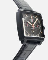 Tag Heuer Monaco Automatic Chronograph Black Dial Black Leather Strap Watch for Men - CBL2180.FC6497 Buy Now By Tag Heuer