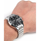 Hugo Boss Aeroliner Black Dial Silver Steel Strap Watch for Men - 1513181 Buy Now By Hugo Boss