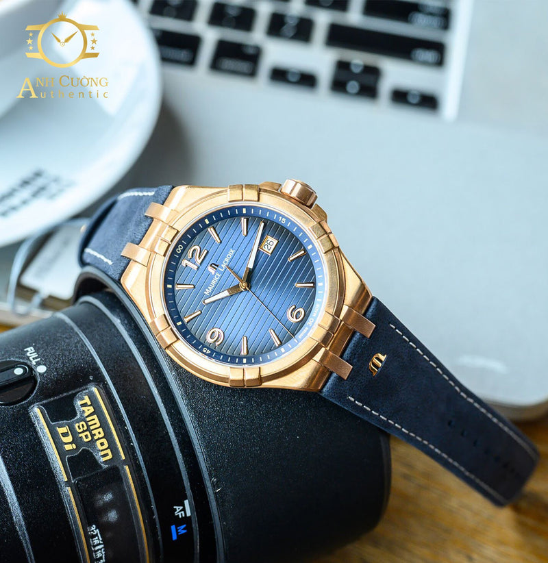 Maurice Lacroix Aikon Date Limited Edition Blue Dial Blue Leather Strap Watch For Men - AI1028-BRZ01-420-1 Buy Now By Maurice Lacroix