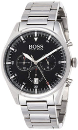 Shop Hugo Boss Pioneer Black Dial Silver Steel Strap Watch for Men - 1513712 in USA