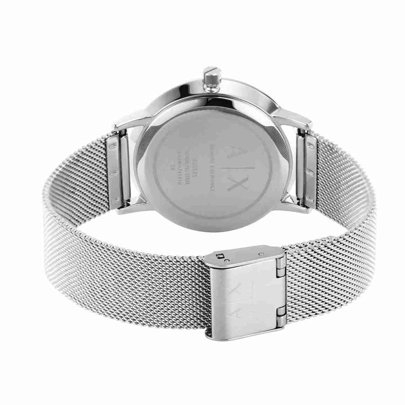 Armani Exchange Lola Analog Silver Dial Silver Mesh Strap Watch For Women - AX5535 Buy Now By Armani Exchange