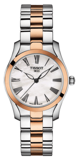 Tissot T Wave Mother of Pearl Dial Two Tone Steel Strap Watch For Women - T112.210.22.113.01 Buy Now By Tissot