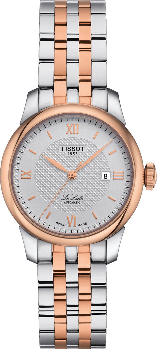 Shop Tissot T Classic Le Locle Automatic Silver Dial Two Tone Steel Strap Watch For Women - T006.207.22.038.00 in USA