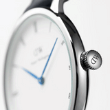 Daniel Wellington Dapper St Mawes White Dial Brown Leather Strap Watch For Women - DW00100095 Buy Now By Daniel Wellington