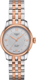 Tissot T Classic Le Locle Automatic Silver Dial Two Tone Steel Strap Watch For Women - T006.207.22.038.00