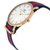 Shop Daniel Wellington Classic Oxford White Dial Two Tone NATO Strap Watch For Men - DW00100001 in USA