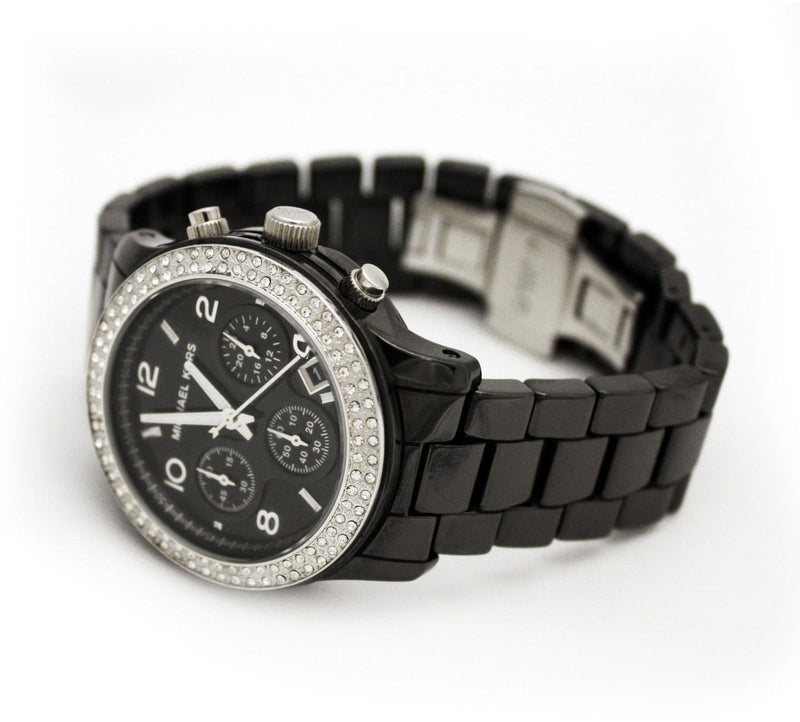 Michael Kors Runway Black Dial Black Steel Strap Watch for Women - MK5190 Buy Now By Michael Kors
