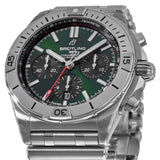 Breitling Chronomat B01 42mm Green Dial Silver Steel Strap Watch for Men - AB01343A1L1A1