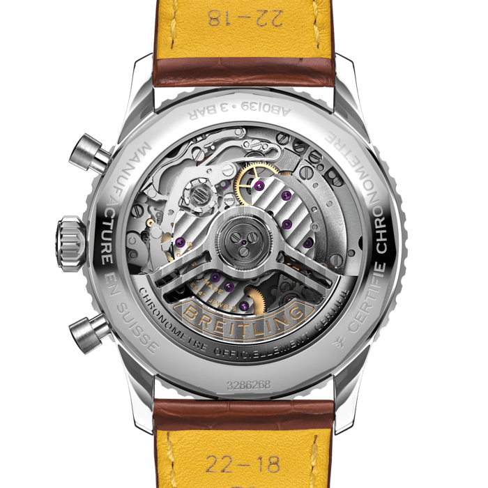 Shop Breitling Navitimer B01 Chronograph 41 White Dial Brown Leather Strap Watch for Men - AB0139211G1P1 in USA