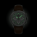 Shop Breitling Navitimer B01 Chronograph 41 Green Dial Brown Leather Strap Watch for Men - AB0139211L1P1 in USA