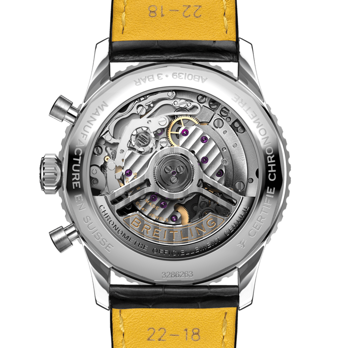 Shop Breitling Navitimer B01 Chronograph 41 Blue Dial Black Leather Strap Watch for Men - AB0139241C1P1 in USA