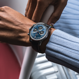 Shop Breitling Navitimer B01 Chronograph 41 Blue Dial Black Leather Strap Watch for Men - AB0139241C1P1 in USA