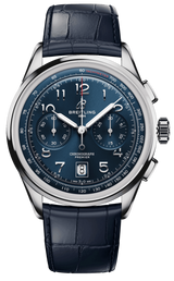 Breitling Premier B01 Chronograph 42 Blue Dial Blue Leather Strap Watch for Men - AB0145171C1P2