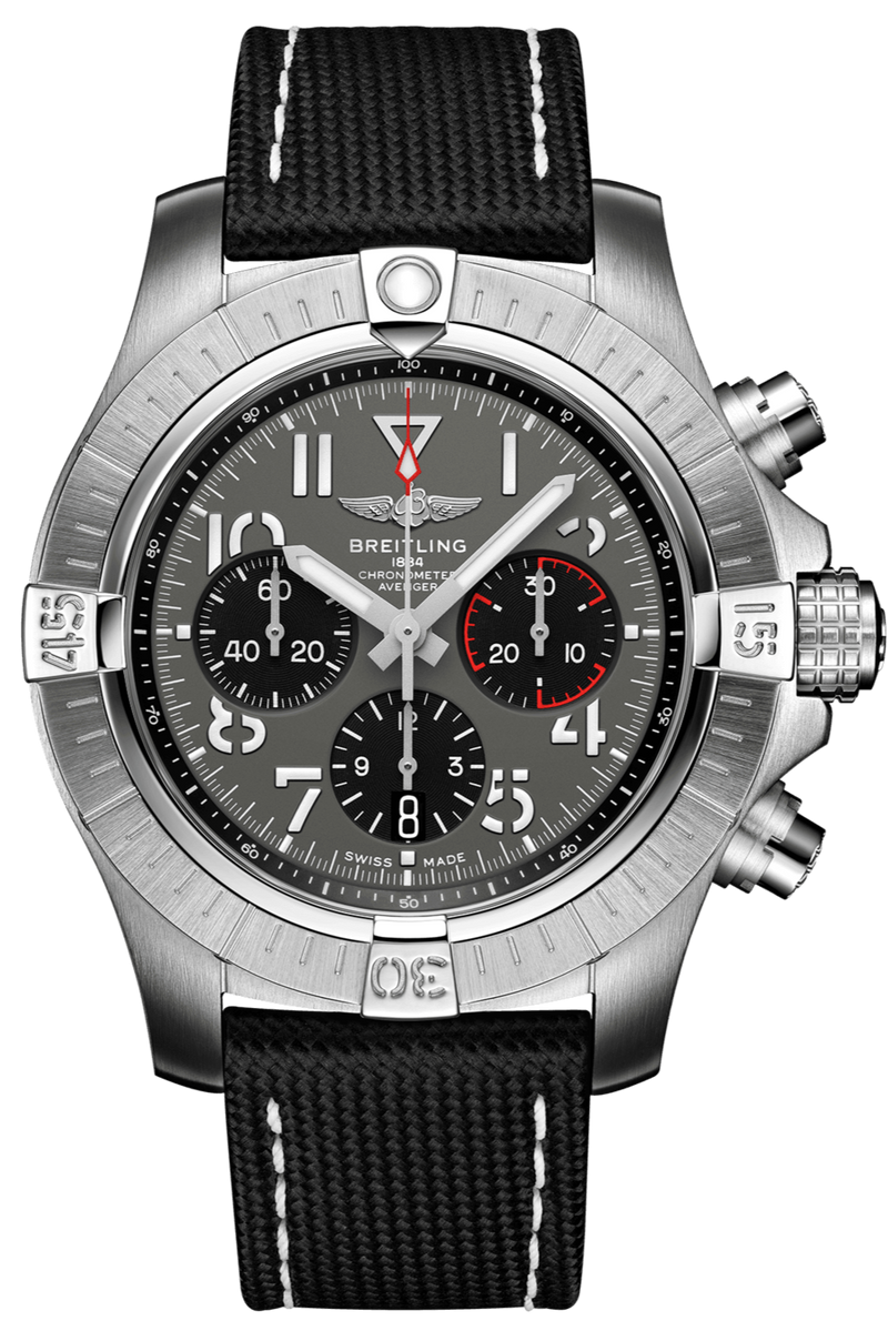 Shop Breitling Avenger B01 Chronograph 45 Anthracite Dial Black Nylon Strap Watch for Men - AB01821A1B1X1 in USA