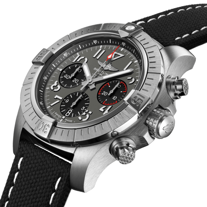 Shop Breitling Avenger B01 Chronograph 45 Anthracite Dial Black Nylon Strap Watch for Men - AB01821A1B1X1 in USA