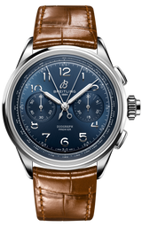 Breitling Premier B15 Duograph 42 Blue Dial Brown Leather Strap Watch for Men - AB1510171C1P1