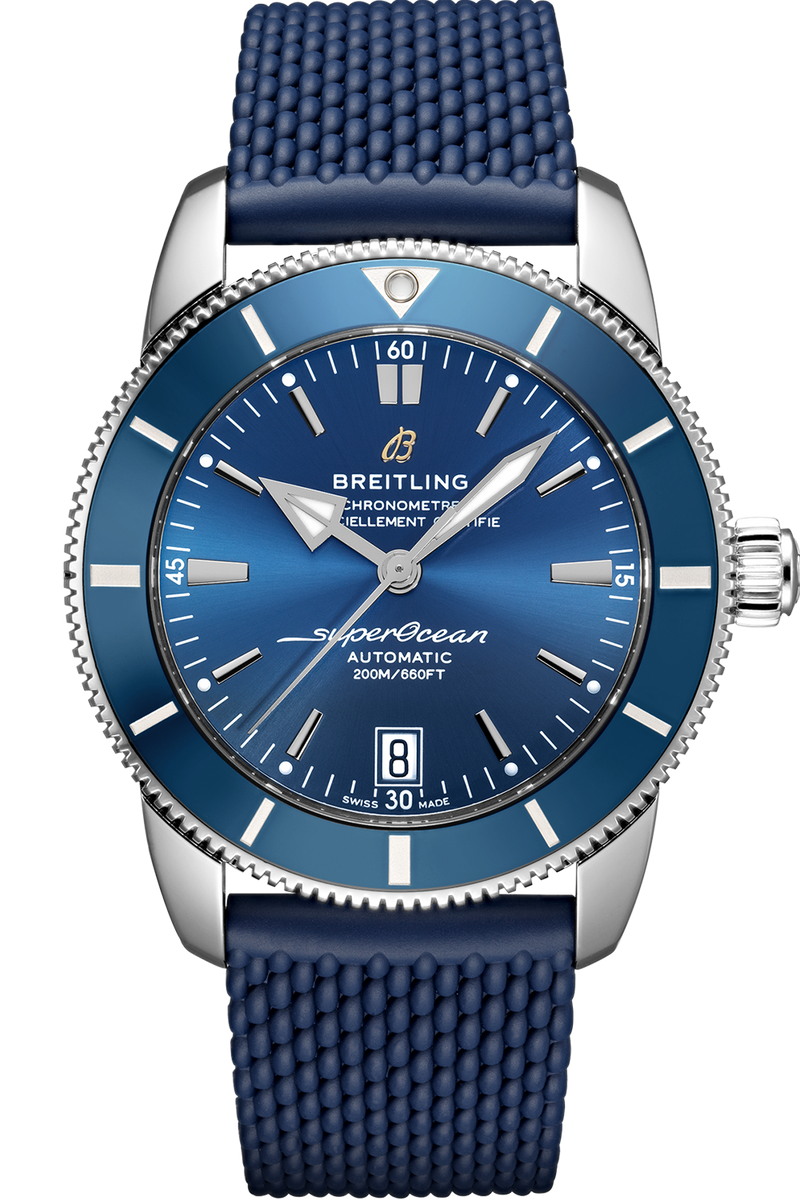 Breitling Superocean Heritage B20 Automatic 42 Blue Dial Blue Mesh Bracelet Watch for Men - AB2010161C1S1